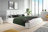 Lit capitonné 120x200 en cuir éco blanc avec sommier à Voir les images du produit 1