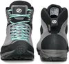 Wanderschuhe für Damen "Mojito Hike GTX Wmn" von Scarpa in Grau mit türkisfarbenen Schnürsenkeln. Produktbild-Vorschau