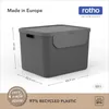 Rotho 3er-Set Mülltrennsystem je 55L Albula – Mülleimer mit Produktbild-Vorschau 5