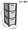 Cassettiera BRISEN 3x16L con ruote bianca Anteprima dell’immagine prodotto 3