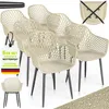 Lot de 6 chaises de jardin tillvex® résistantes aux Voir les images du produit 1