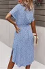 ASKSA Femme Fleurs Robe d'été Polka Dots Robe décontractée, Voir les images du produit 3