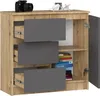 Kommode AKORD JERRY Eiche Artisan 80 cm Tür 3 Schubladen 2 Produktbild-Vorschau 2