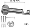 A single curtain rod bracket and its mounting hardware are displayed against a white background. Produktbild-Vorschau