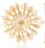 A large straw star ornament is shown against a white background, with a measurement indicator on the right side. Produktbild-Vorschau