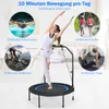 COSTWAY φ101cm Fitmess trampolína, mini trampolína s Náhled obrázku produktu 4