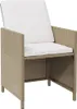 vidaXL Gartenstühle mit Kissen 4 Stk. Poly Rattan Beige - Produktbild-Vorschau 4