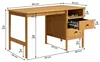 Schreibtisch BOSSA aus Massivholz, Eiche Finish - Produktbild-Vorschau 7