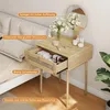 Make-uptafel van riet met spiegel, 60x50x128 cm, eikenhout Productafbeelding-voorbeeld 5