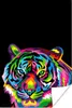 MuchoWow® Poster Tiger - Schwarz - Regenbogen 60x90 cm - Produktbild-Vorschau 1