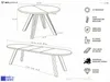 Runder Esstisch Ausziehbar 100–180 cm mit Schwarzen Produktbild-Vorschau 3