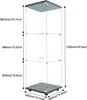 CDGlobal  Glasvitrine Standvitrine in Weiß,Modern Glas Produktbild-Vorschau 7