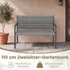COSTWAY Gartenbank Wetterfest 110x 55x 84 cm, 2-Sitzer Produktbild-Vorschau 4