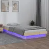 vidaXL Lit en bois massif avec LED 90x200 cm Voir les images du produit 2