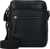 A black leather crossbody bag is shown against a white background. Anteprima dell’immagine prodotto