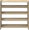vidaXL Botník Sonoma dub 80x25x81 cm Materiál na bázi dřeva Náhled obrázku produktu 4