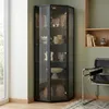 Vitrine d'angle K-Mšbel noire (176 x 56,5 x 56,5 cm) avec 4 Voir les images du produit 1