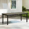 Outsunny Gartentisch Aluminium 190x90 cm Wetterfest Produktbild-Vorschau 3