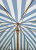 The underside of a striped umbrella. Produktbild-Vorschau