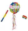 Relaxdays Piñata voor een verjaardag, met stok en masker, Productafbeelding-voorbeeld 1