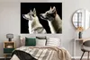 MuchoWow® Poster Seitenprofil von zwei Wölfen 160x120 cm - Produktbild-Vorschau 4