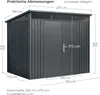 osoltus Metall Gerätehaus Geräteschuppen Pultdach Skylight  Produktbild-Vorschau 3