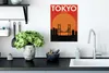 MuchoWow® Poster Japan - Vintage - Brücke - Illustration Produktbild-Vorschau 3
