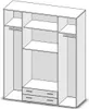 Kleiderschrank "Hamina IV" Weiß Produktbild-Vorschau 3