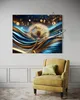 Leinwandbild Kwiat Natura Abstrakcja 120x80 Feeby Blau bild Produktbild-Vorschau 2