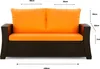 Gartenkissen Set orange – 100x60 + 2x50x56 cm – Für Produktbild-Vorschau 3