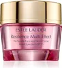 A close-up studio shot of an Estee Lauder Resilience Multi-Effect Tri-Peptide Face and Neck Creme jar with a gold lid and pink glass base. Produktbild-Vorschau