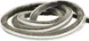 A coiled strip of weather stripping with a fuzzy gray material and a silver backing. Podgląd zdjęcia produktu