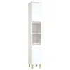 vidaXL Badschrank, Holzwerkstoff, Weiß, 30x30x190 cm, mit Produktbild-Vorschau 4