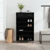 vidaXL Schuhschrank Schwarz 60x35x105 cm Holzwerkstoff Produktbild-Vorschau 9