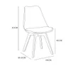 A line drawing of a chair with dimensions indicated by lines and text. Anteprima dell’immagine prodotto