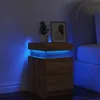 vidaXL LED nočný stolík Artisan dub 35x39x55 cm materiál na Náhľad obrázku produktu 3