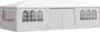 A white party tent with windows and doors, shown from the side. Produktbild-Vorschau