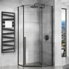 Rea Duschkabine Diamond 90X90 Black Produktbild-Vorschau 1