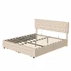 Cama con somier y estructura de boxspring, tapizada, de Vista previa de la imagen del producto 10