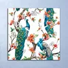 Deko Glasuhr Wanduhr 30x30 Pfauen und Blumen Quarz Produktbild-Vorschau 1