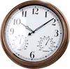 A wall clock with integrated thermometer and hygrometer. Produktbild-Vorschau