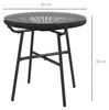 Outsunny Ratten Beistelltisch, Runder Bistrotisch Produktbild-Vorschau 3