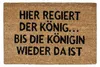 Relaxdays Fußmatte Kokos KÖNIGIN, BxT: 40x60 cm, Produktbild-Vorschau 1