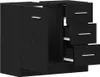 A black washbasin cabinet with drawers. Produktbild-Vorschau