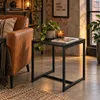 Table d'appoint en métal 40 x 40 x H 50 cm - Noir Voir les images du produit 7