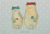 Mr. & Mrs. Panda Glas Schneidbrett Bären mit Blumenkranz - Produktbild-Vorschau 1