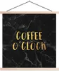 MuchoWow® Textilposter Zitat - Kaffee - Gold - Marmor 60x60 Produktbild-Vorschau 1