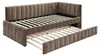 Schlafsofa mit Ausziehschublade 90 x 190 cm - Stoff - Braun Produktbild-Vorschau 4