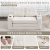 okwish Zweisitziges Sofa,Modulares Sofa mit Getränkehaltern Produktbild-Vorschau 3