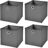 4 Stück Dunkelgrau Faltbox 28 x 28 x 28 cm Aufbewahrungsbox Produktbild-Vorschau 1